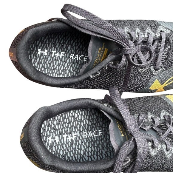 Under Amour HOVR Smokeride Track Spikes 8 Black Lightweight - Picture 13 of 14
